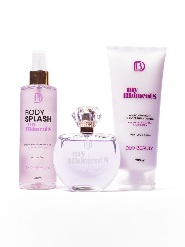 Kit Completo My Moments - (Perfume 100 ml + Hidratante 200 ml + Body Splash 200 ml)