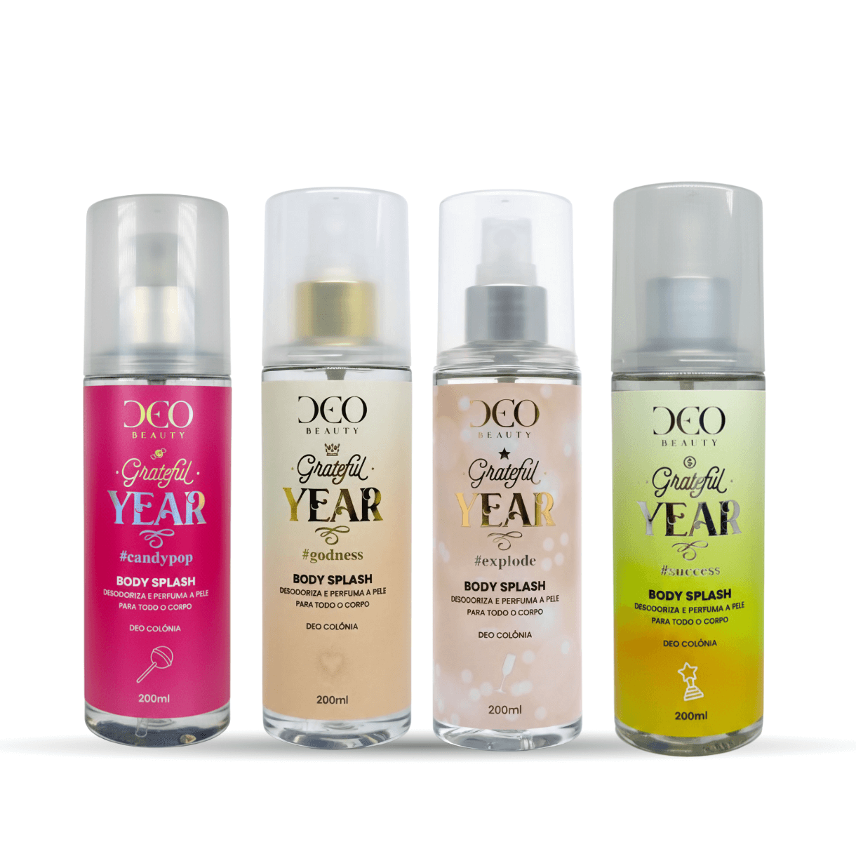 Kit Grateful Year - Coleção com 4 Body Splash